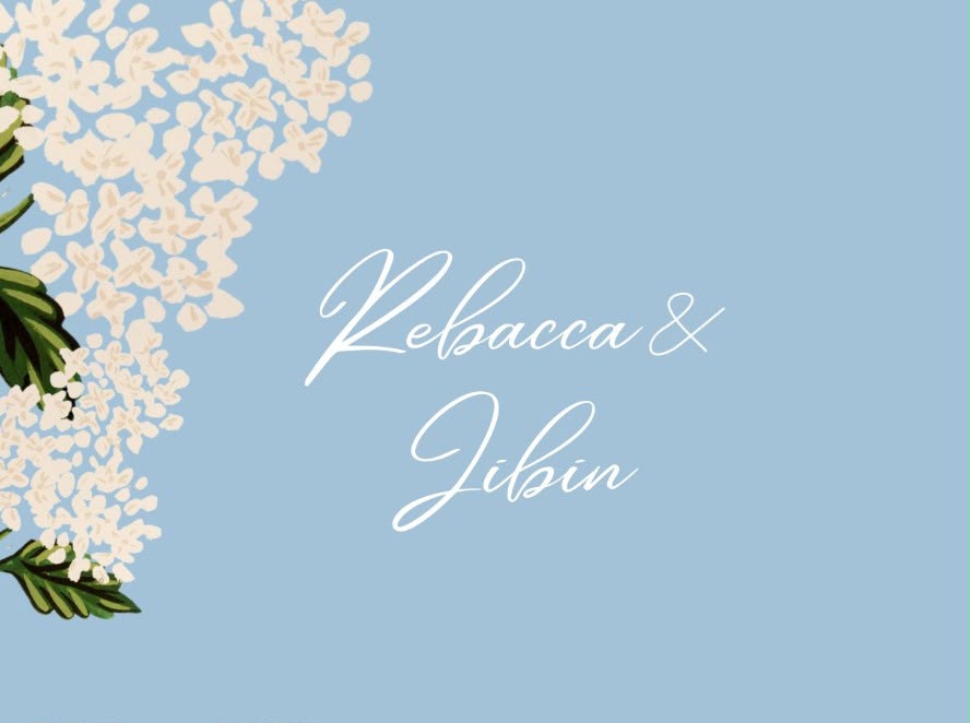 Wedding cover art for Rebacca and Jibin